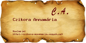 Czikora Annamária névjegykártya