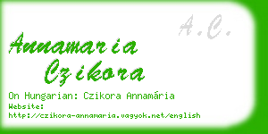 annamaria czikora business card
